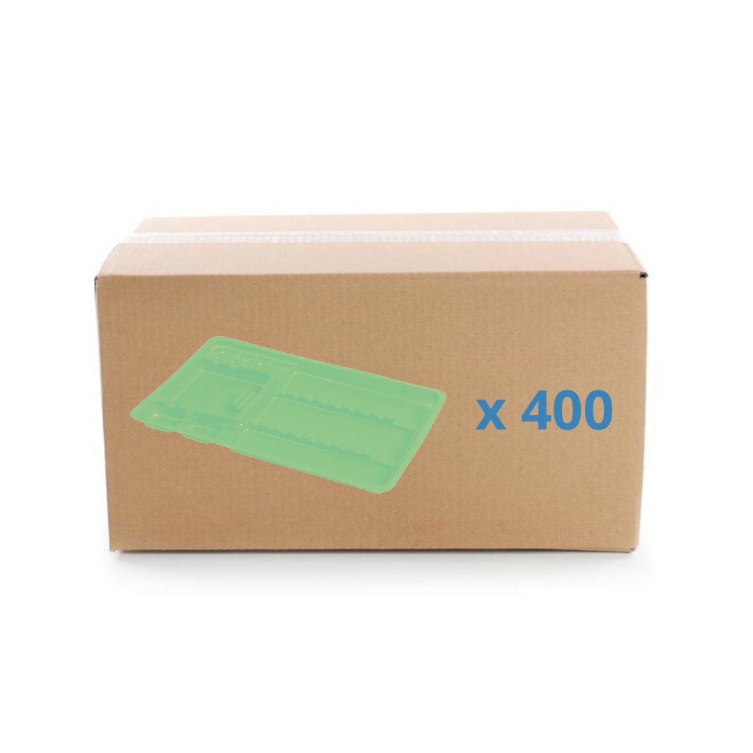 Plateaux de soin à usage unique avec compartiments - 3 formats - Carton de 400