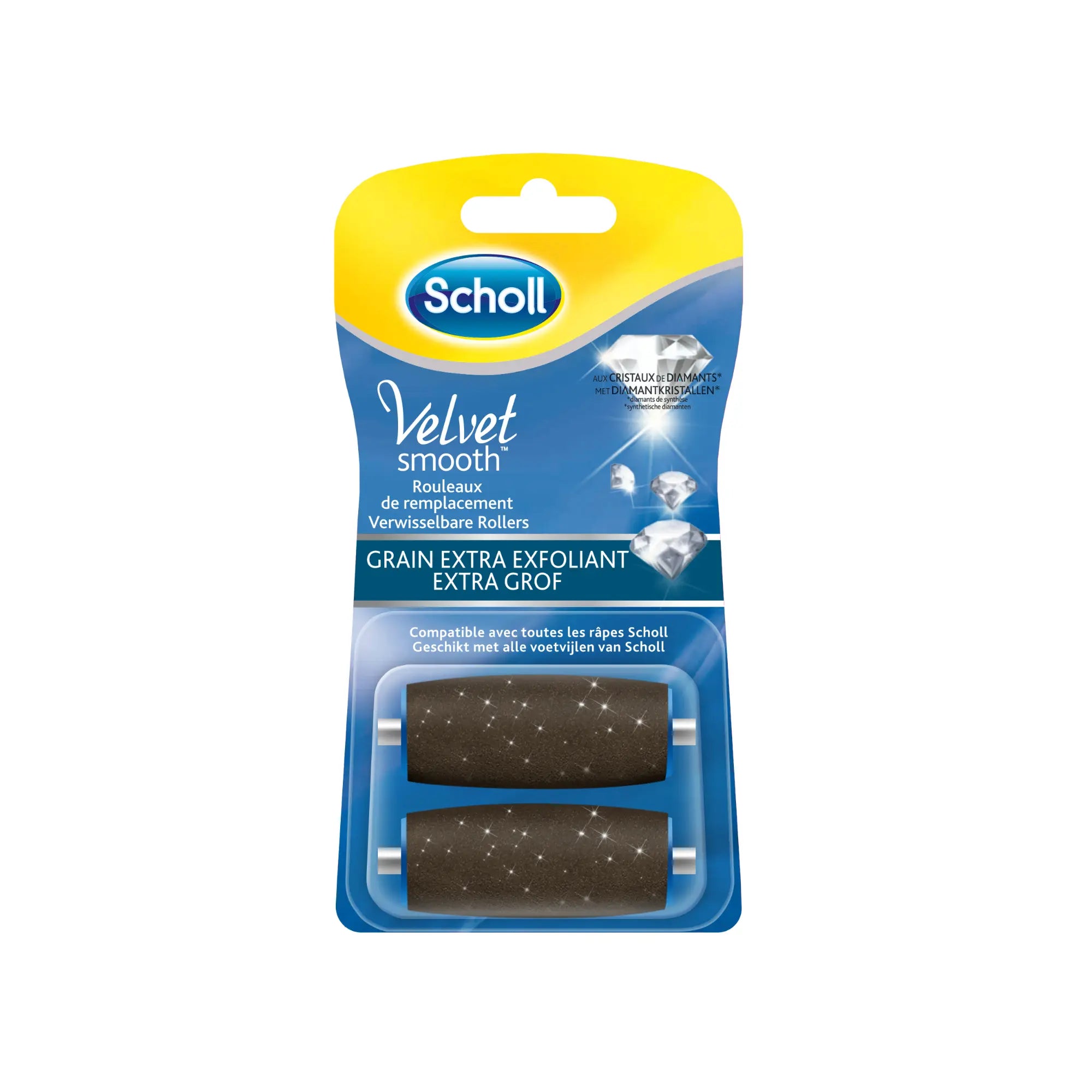 Recharge Rouleau Grain Extra-Exfoliant - Râpe de Pédicurie Électrique - Velvet Smooth - Scholl