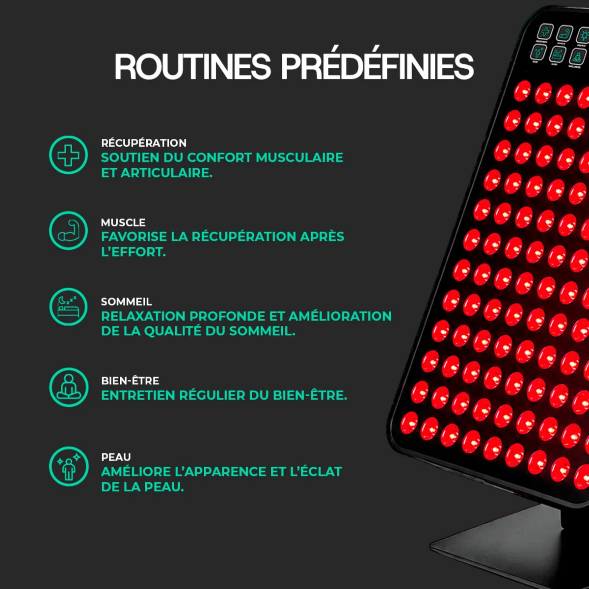 Redlight Pro - 108 LED 540 W - luminothérapie zone étendue - Jolt