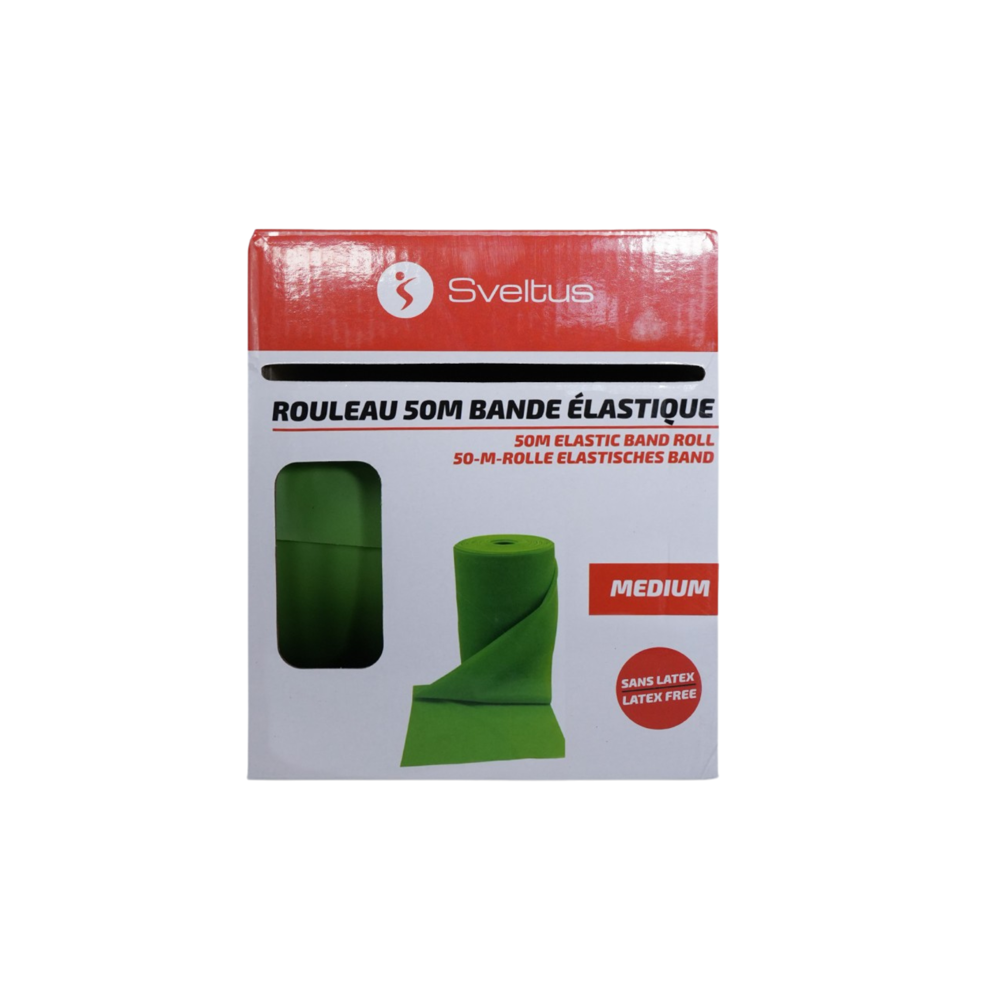 Rollo de banda elástica TPE/TPR - 50 m - Sveltus