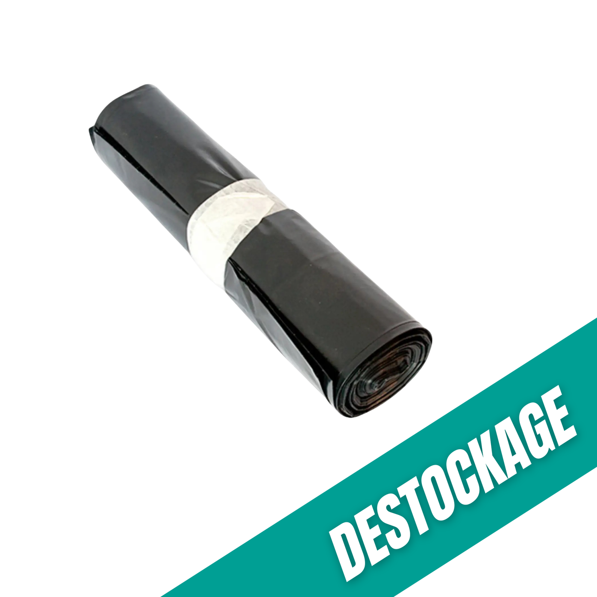 Rouleau de 20 sacs poubelle noir 100L - Medi Stock // Fin de série
