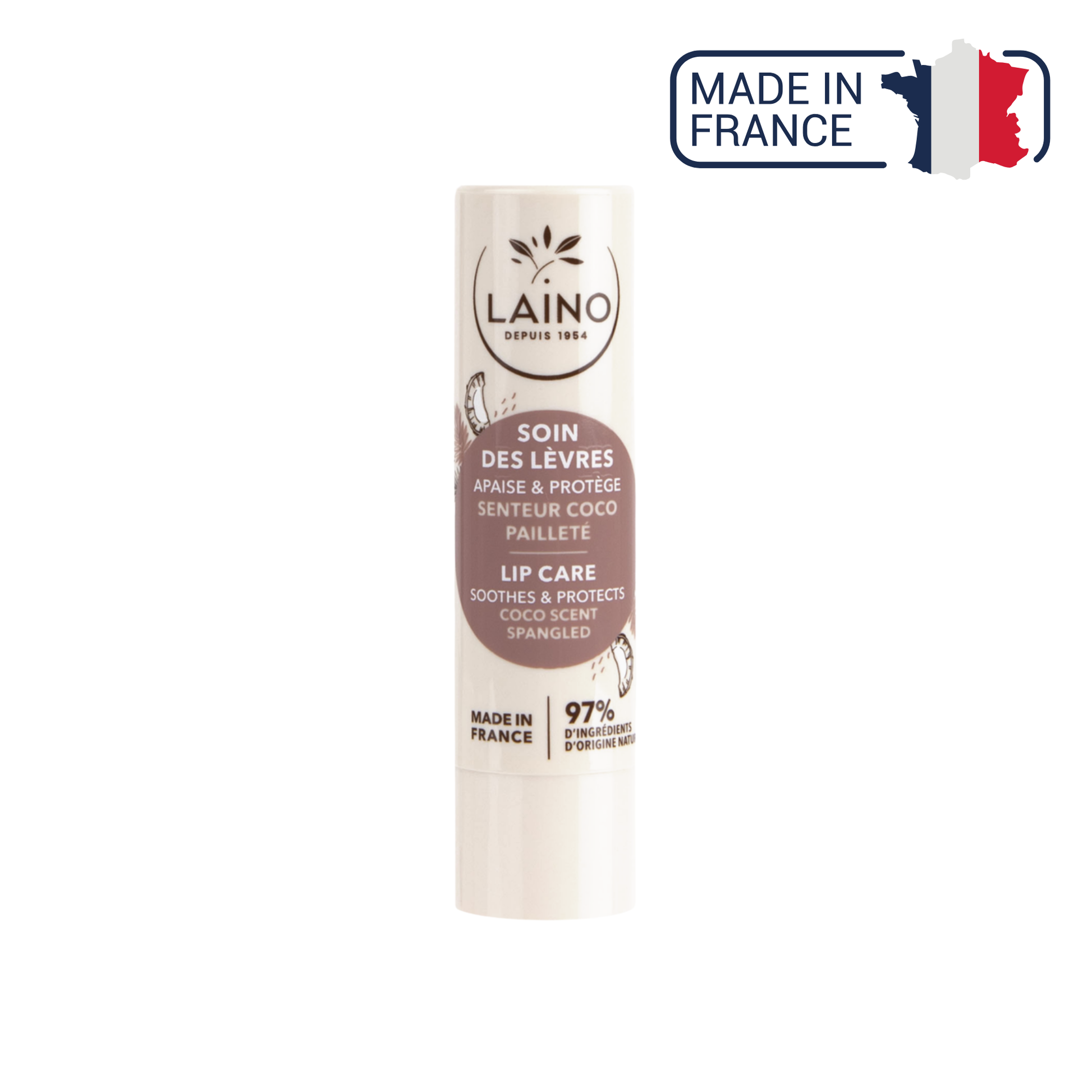 Soin des lèvres - Senteur Coco Pailleté - Laino - My Médical