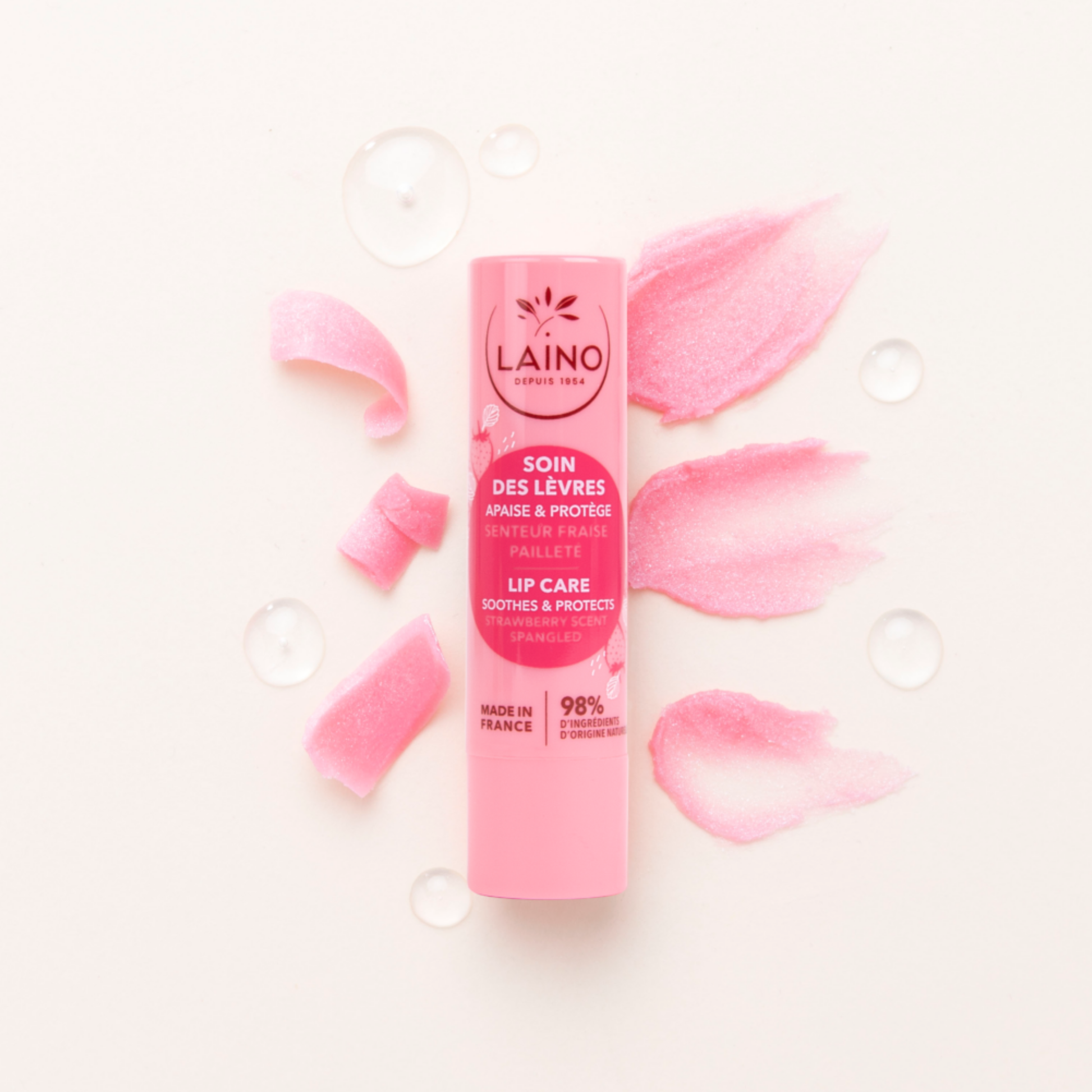 Soin des lèvres - Senteur Fraise Pailleté - Laino - My Médical
