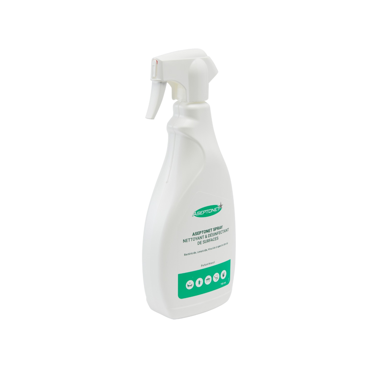 Spray limpiador desinfectante para superficies y dispositivos médicos 750ml - ASEPTONET