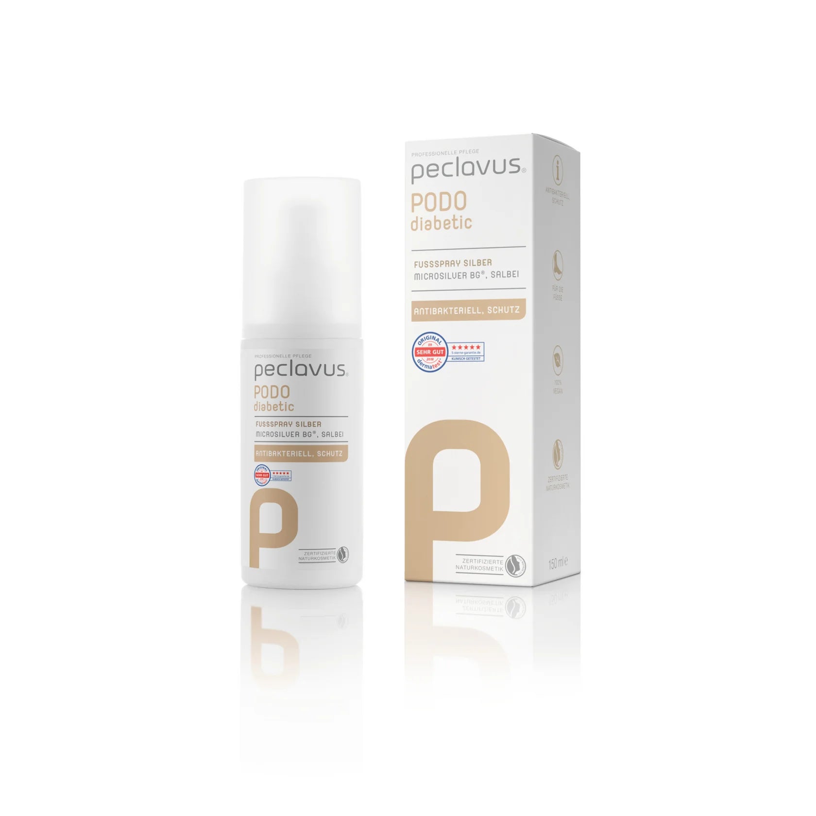 Spray pour les pieds - Argent - 150 ml - Peclavus