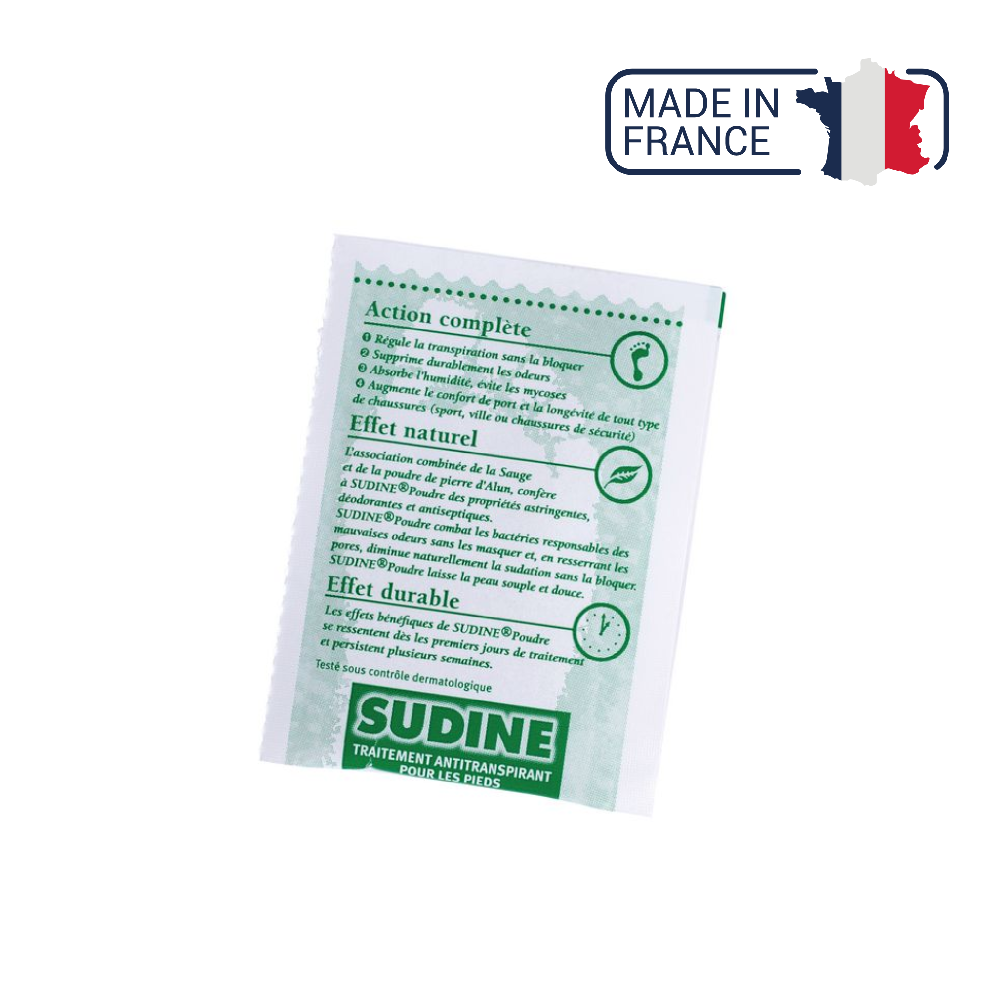 Sudine - Poudre traitement anti-transpirant pour les pieds