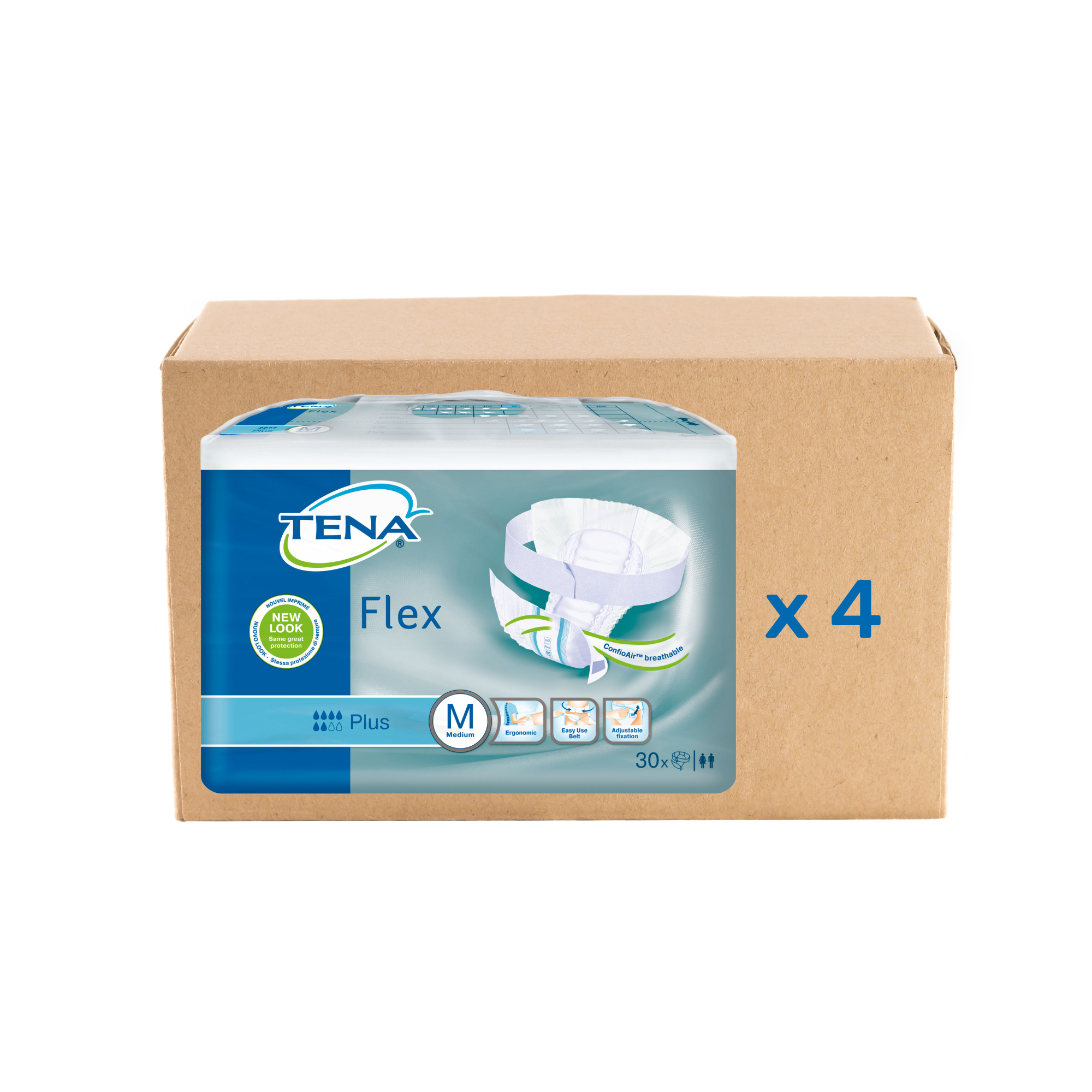 Change Tena Flex Proskin - Plus 6 drops - 4 sizes - Tena