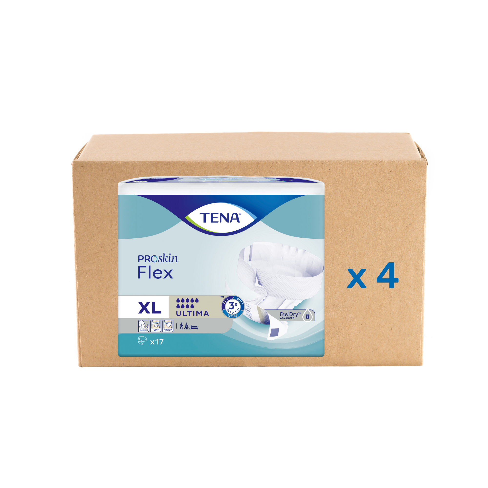 Pack 3x20/17U Change Tena Flex Proskin - Ultima 9 gouttes - 4 tailles - Tena