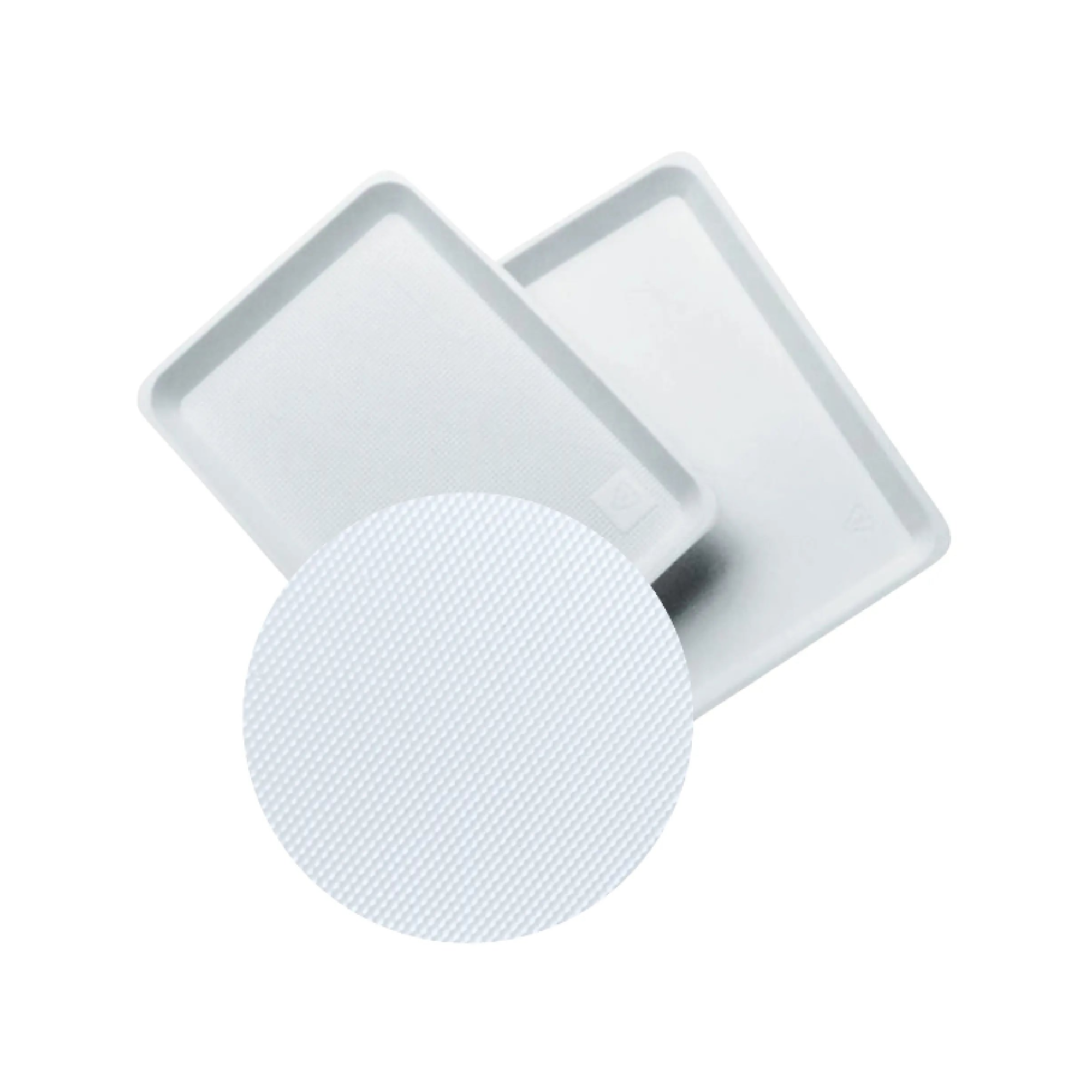 50 bandejas de cuidados de un solo uso con fondo liso - 3 formatos