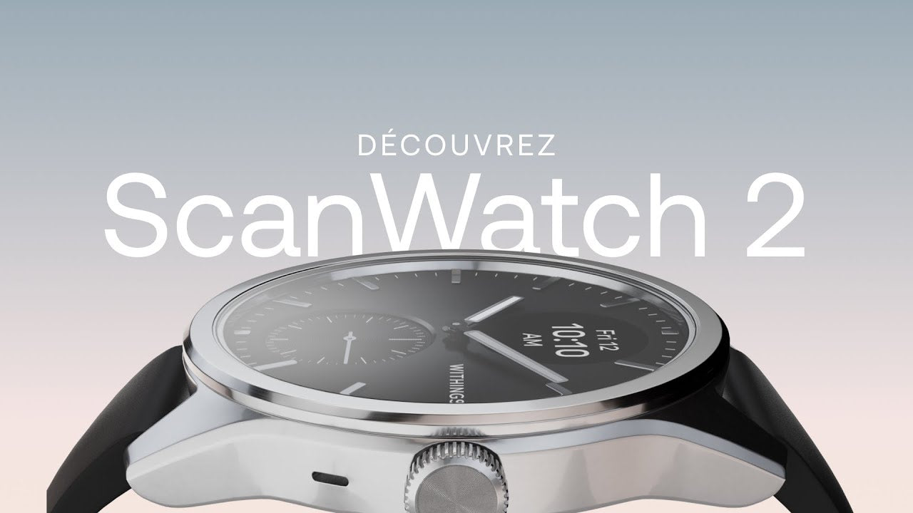Charger la vidéo : Montre Hybride Connectée - Scanwatch 2 - 42 mm - Noir - Withings